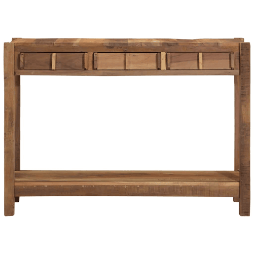 Mesa Consola - Mesa De Entrada Castanho 107 x 33 x 76 cm Madeira recuperada maciça