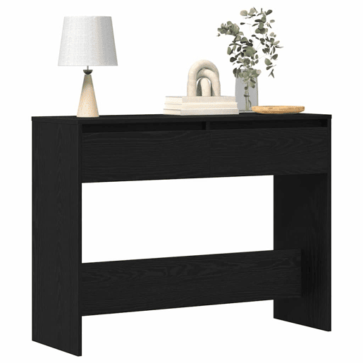Mesa Consola - Mesa De Entrada Carvalho preto 100 x 35 x 76.5 cm Madeira processada