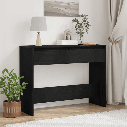 Mesa Consola - Mesa De Entrada Carvalho preto 100 x 35 x 76.5 cm Madeira processada