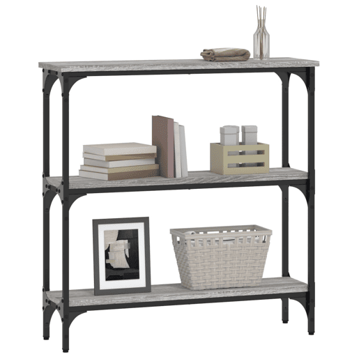 Mesa Consola - Mesa De Entrada 75x22,5x75 cm derivados de madeira cinzento sonoma