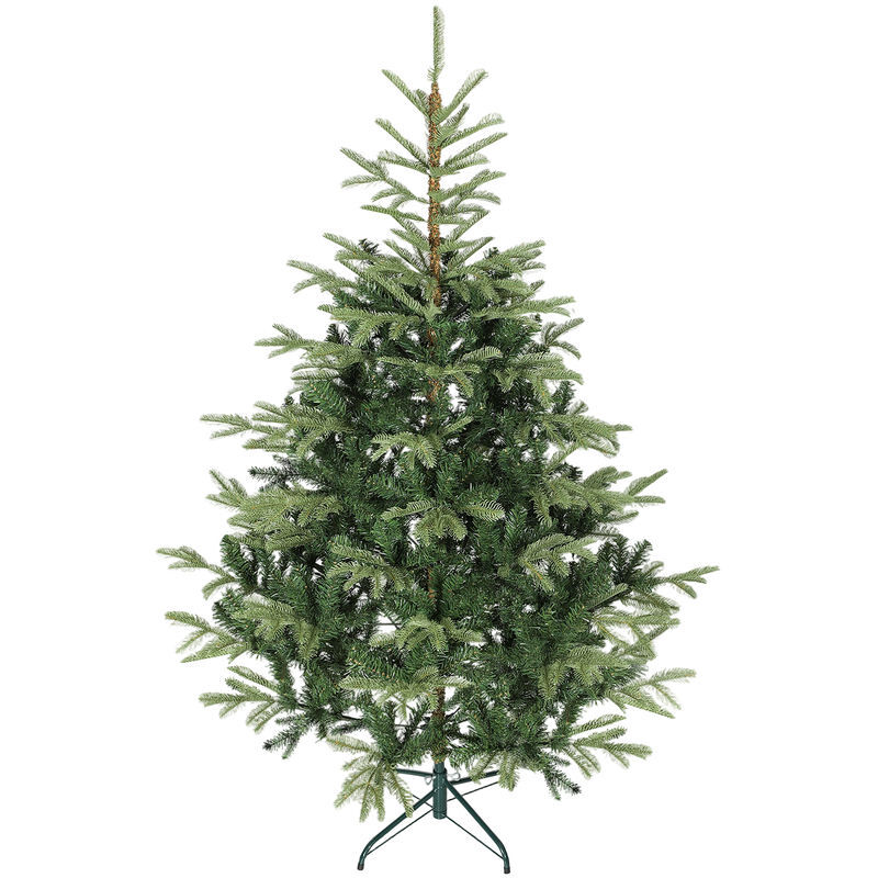Homcom árbol de navidad artificial 180 cm, árbol de navidad con 772 ramas densas y soporte metálico plegable, fácil montaje, para salón, interior, verde