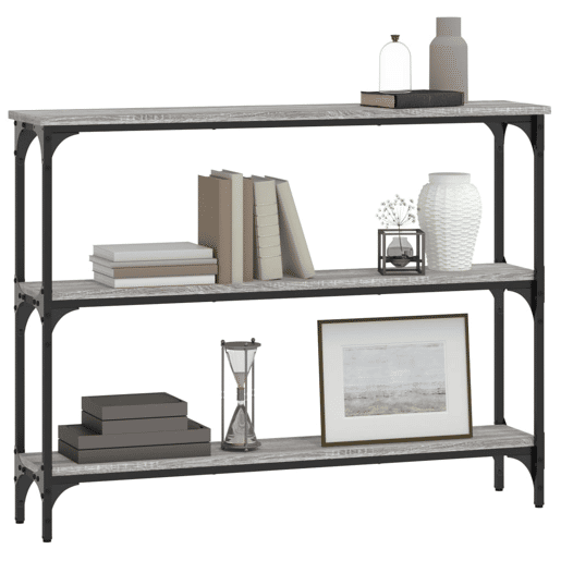 Mesa Consola - Mesa De Entrada 100x22,5x75cm derivados de madeira cinzento sonoma