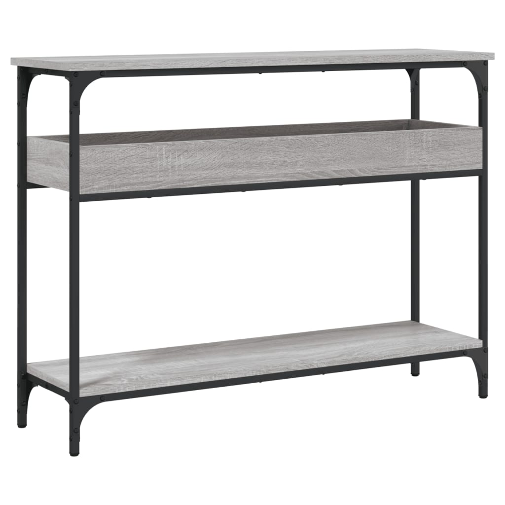 Mesa consola - mesa de entrada estante madera ingeniería sonoma gris 100x29x75 cm
