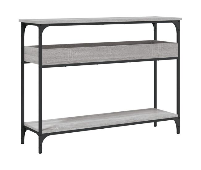 Mesa consola - mesa de entrada estante madera ingeniería sonoma gris 100x29x75 cm