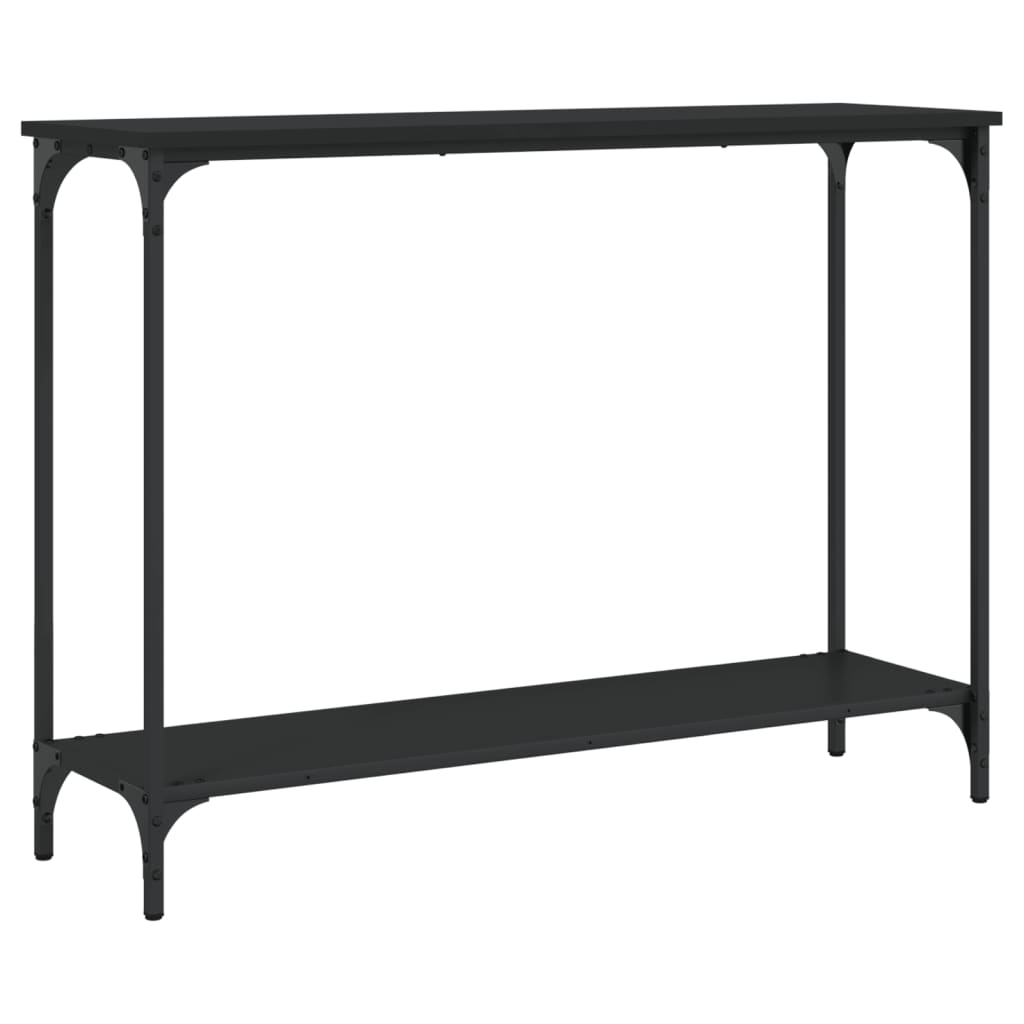Mesa consola - mesa de entrada madera de ingeniería negra 101x30,5x75 cm
