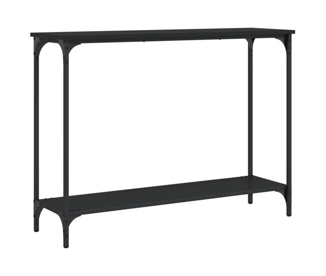 Mesa consola - mesa de entrada madera de ingeniería negra 101x30,5x75 cm