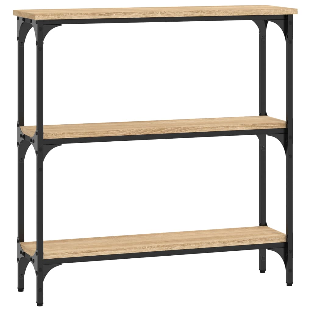 Mesa consola - mesa de entrada madera de ingeniería roble sonoma 75x22,5x75 cm