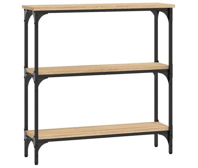Mesa consola - mesa de entrada madera de ingeniería roble sonoma 75x22,5x75 cm
