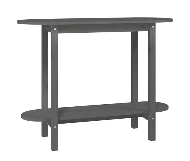 Mesa consola - mesa de entrada de madera maciza de pino gris 110x40x80 cm