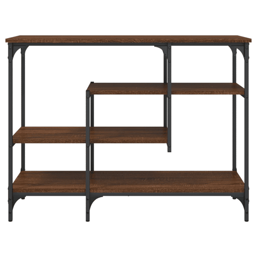 Mesa Consola - Mesa De Entrada c prateleiras 100x35x75 cm carvalho castanho
