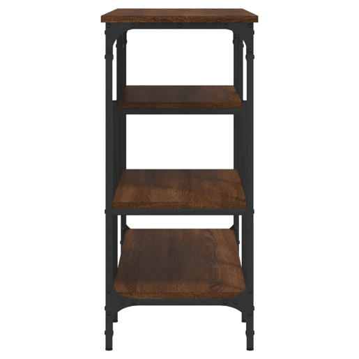Mesa Consola - Mesa De Entrada c prateleiras 100x35x75 cm carvalho castanho