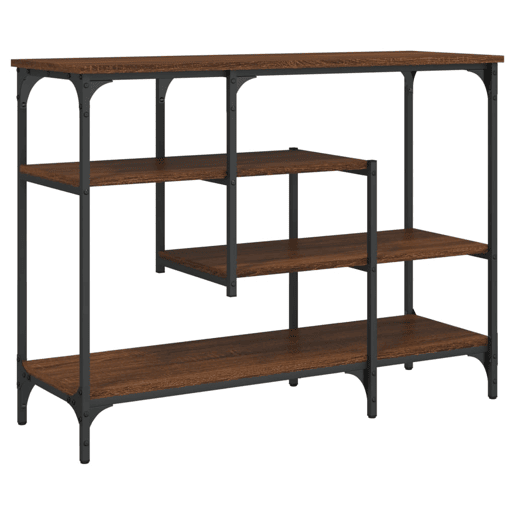 Mesa Consola - Mesa De Entrada c prateleiras 100x35x75 cm carvalho castanho