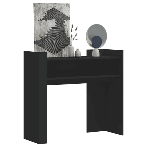 Mesa Consola - Mesa De Entrada 100x35x90 cm derivados de madeira preto