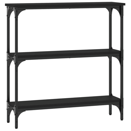 Mesa Consola - Mesa De Entrada 75x22,5x75 cm derivados de madeira preto
