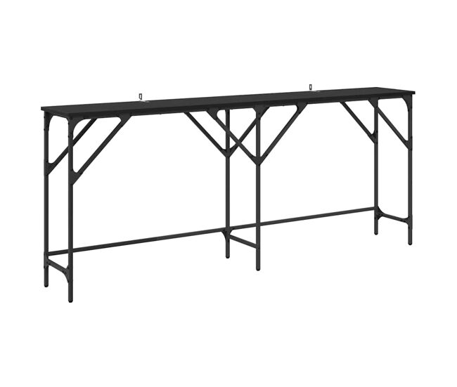 Mesa consola - mesa de entrada roble negro 180 x 29 x 75 cm madera contrachapada