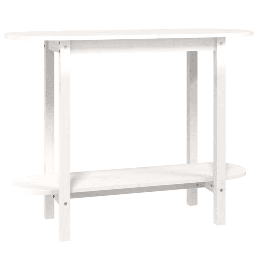 Mesa Consola - Mesa De Entrada 110x40x80 cm pinho maciço branco