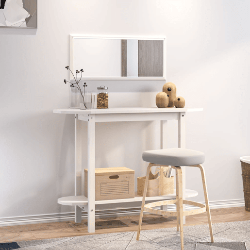 Mesa Consola - Mesa De Entrada 110x40x80 cm pinho maciço branco
