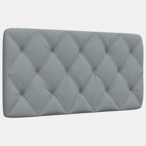 Almofadão de Cabeceira - Cabeceira de cama 100 cm tecido cinzento-claro