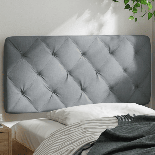 Almofadão de Cabeceira - Cabeceira de cama 100 cm tecido cinzento-claro