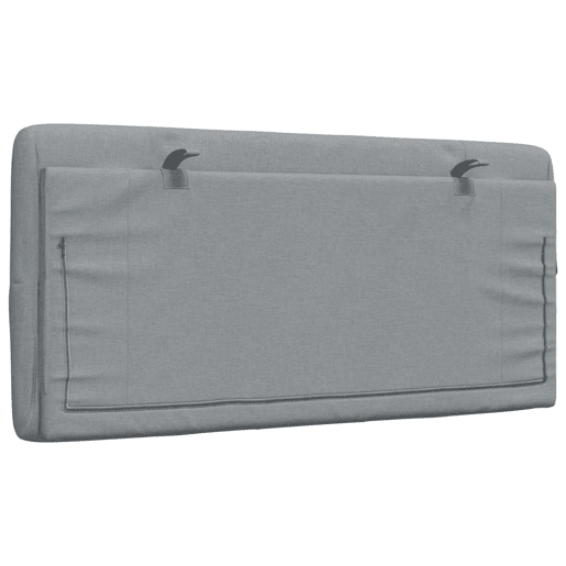 Almofadão de Cabeceira - Cabeceira de cama 100 cm tecido cinzento-claro