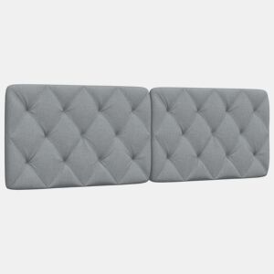 Almofadão de Cabeceira - Cabeceira de cama 160 cm tecido cinzento-claro