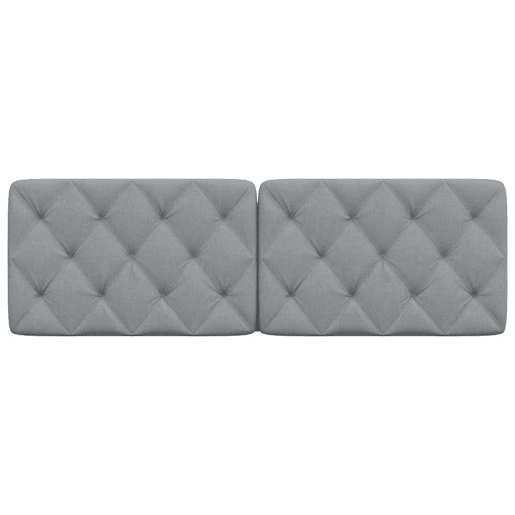 Almofadão de Cabeceira - Cabeceira de cama 160 cm tecido cinzento-claro
