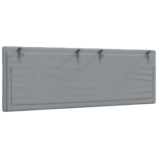 Almofadão de Cabeceira - Cabeceira de cama 140 cm tecido cinzento-claro