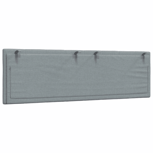Almofadão de Cabeceira - Cabeceira de cama 160 cm tecido cinzento-claro