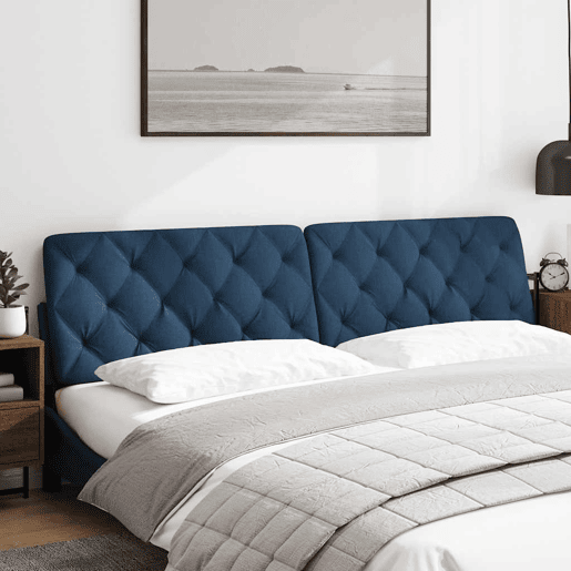 Almofadão de Cabeceira - Cabeceira de cama 200 cm tecido azul