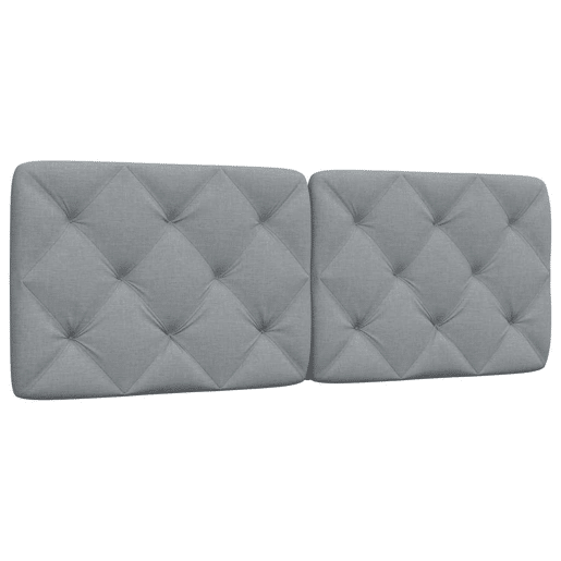 Almofadão de Cabeceira - Cabeceira de cama 120 cm tecido cinzento-claro