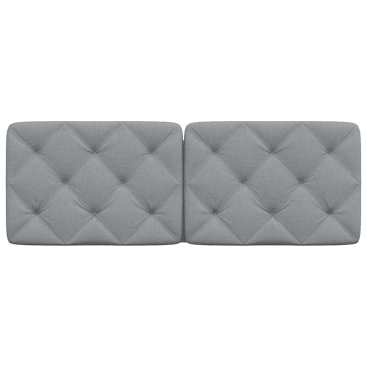 Almofadão de Cabeceira - Cabeceira de cama 120 cm tecido cinzento-claro