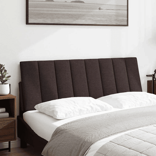 Almofadão de Cabeceira - Cabeceira de cama 140 cm tecido castanho-escuro Almofadão de Cabeceira - Cabeceira de cama 140 cm tecido castanho-escuro