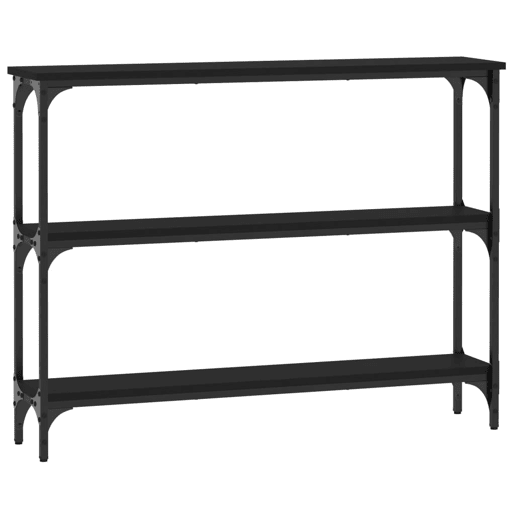 Mesa Consola - Mesa De Entrada 100x22,5x75 cm derivados de madeira preto