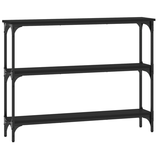 Mesa Consola - Mesa De Entrada 100x22,5x75 cm derivados de madeira preto