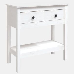 Mesa Consola - Mesa De Entrada 75x35x75 cm pinho maciço branco