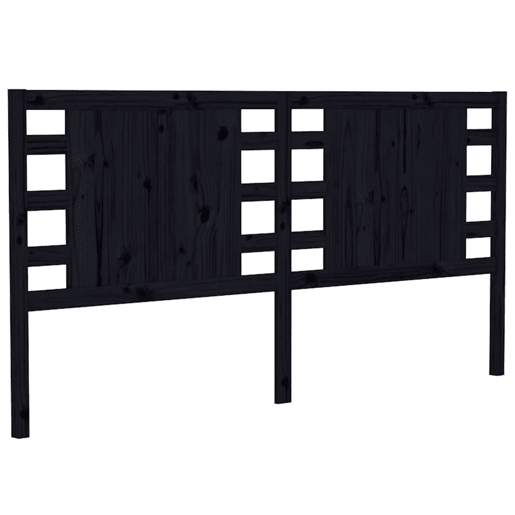 Cabeceira - Cabeceira de cama 146x4x100 cm pinho maciço preto