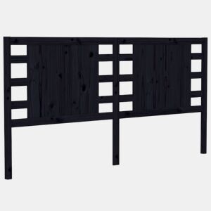 Cabeceira - Cabeceira de cama 146x4x100 cm pinho maciço preto