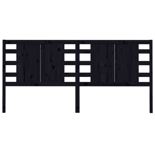 Cabeceira - Cabeceira de cama 146x4x100 cm pinho maciço preto