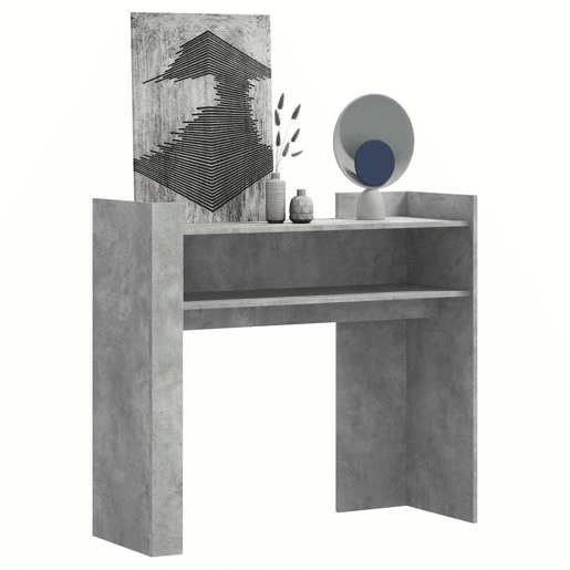 Mesa Consola - Mesa De Entrada 100x35x90 cm derivados de madeira cinzento cimento