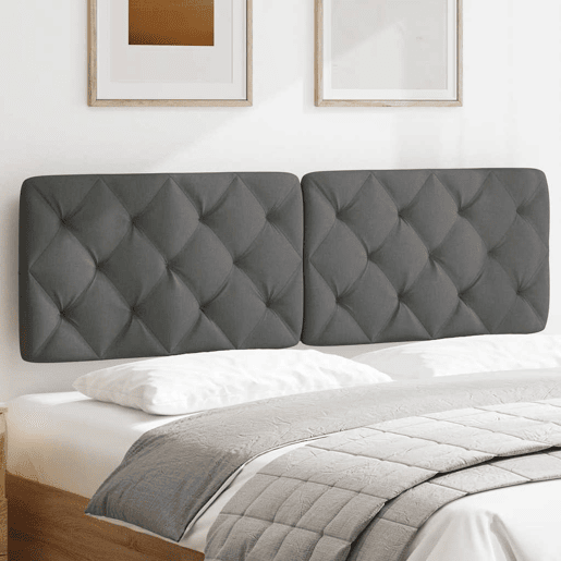 Almofadão de Cabeceira - Cabeceira de cama 160 cm tecido cinzento-escuro
