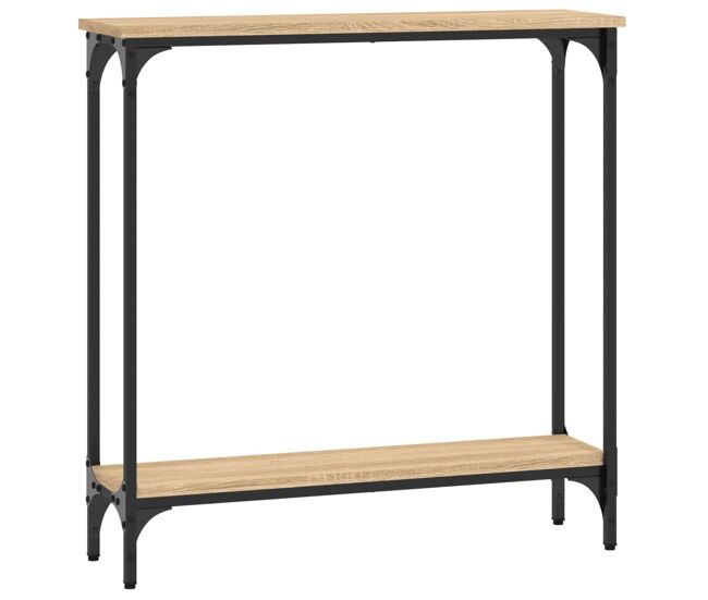 Mesa consola - mesa de entrada madera de ingeniería roble sonoma 75x22,5x75 cm