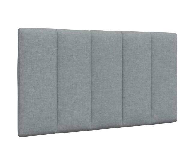 Cabecero cama - mueble cabecero acolchado tela gris claro 80 cm