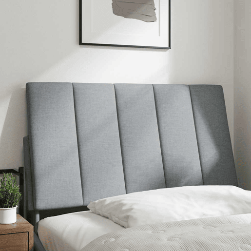 Almofadão de Cabeceira - Cabeceira de cama 80 cm tecido cinzento-claro