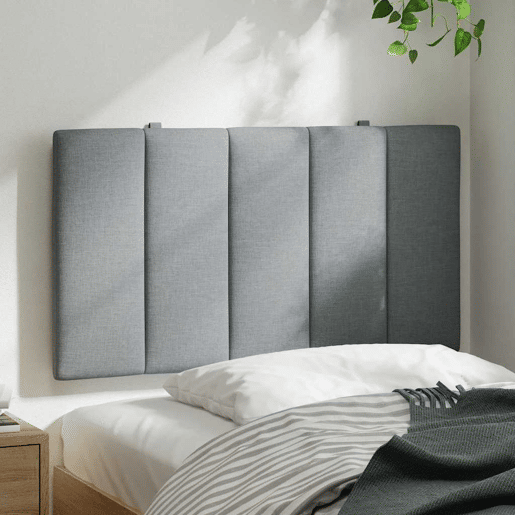Almofadão de Cabeceira - Cabeceira de cama 80 cm tecido cinzento-claro