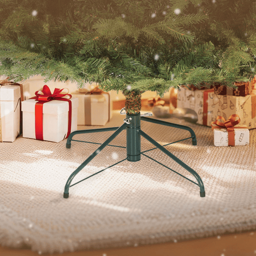 HOMCOM Árvore de Natal Artificial 150 cm Árvore de Natal com 1186 Ramos Densos Suporte Metálico Dobrável Montagem Fácil para Interior Verde