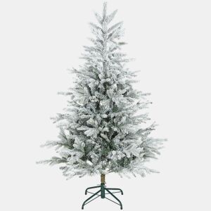 HOMCOM Árvore de Natal Artificial 150 cm Árvore de Natal Nevada Abeto Artificial com 828 Ramos Base Dobrável e Fácil de Montar Decoração para Casa Escritório Festas Verde