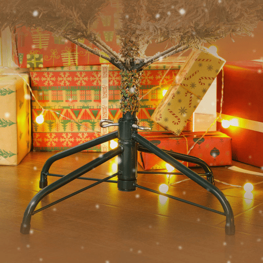 HOMCOM Árvore de Natal Artificial 150 cm Árvore de Natal Nevada Abeto Artificial com 828 Ramos Base Dobrável e Fácil de Montar Decoração para Casa Escritório Festas Verde