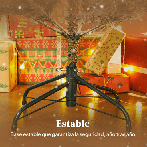 HOMCOM Árvore de Natal Artificial 150 cm Árvore de Natal Nevada Abeto Artificial com 828 Ramos Base Dobrável e Fácil de Montar Decoração para Casa Escritório Festas Verde