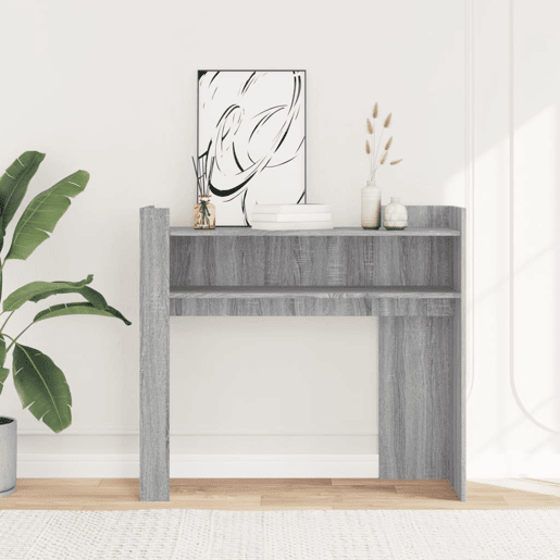 Mesa Consola - Mesa De Entrada 100x35x90 cm derivados de madeira cinzento sonoma