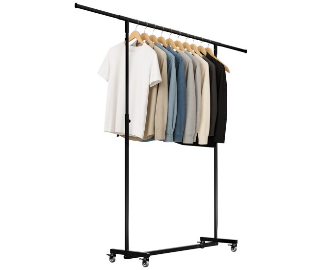 Perchero soran metal negro 50x150x120 cm
